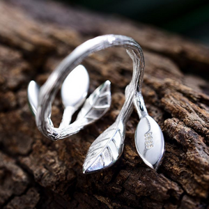 Spring Leaves Ring | Sterling 925 Silber + Aventurin